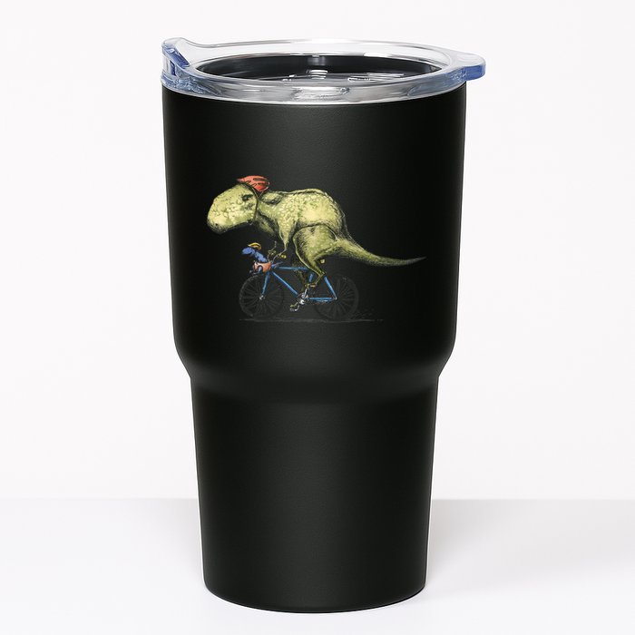 Trex Bikers Bicycle Riding Dinosaur Design Tumbler