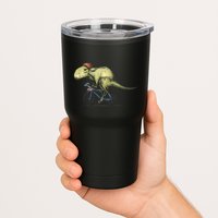 Trex Bikers Bicycle Riding Dinosaur Design Tumbler