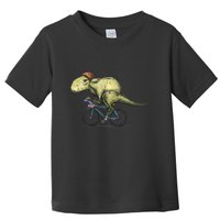 Trex Bikers Bicycle Riding Dinosaur Design Toddler T-Shirt