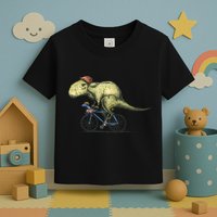 Trex Bikers Bicycle Riding Dinosaur Design Toddler T-Shirt