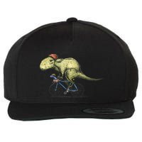 Trex Bikers Bicycle Riding Dinosaur Design Wool Snapback Cap