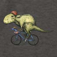 Trex Bikers Bicycle Riding Dinosaur Design Vector Backpack