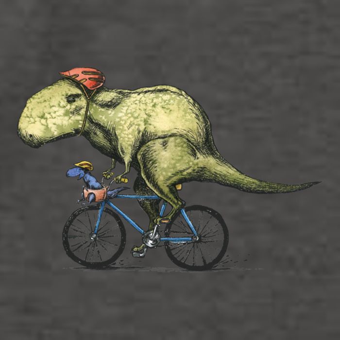 Trex Bikers Bicycle Riding Dinosaur Design Vector Backpack