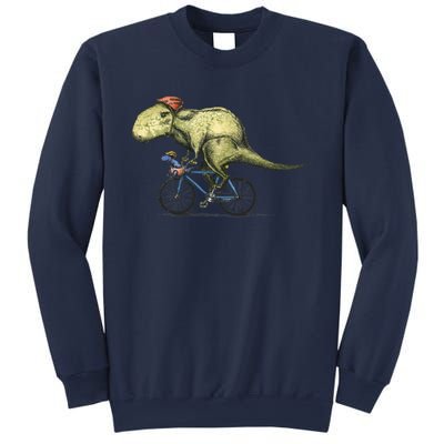 Trex Bikers Bicycle Riding Dinosaur Design Sweatshirt