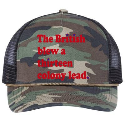 The British Blew A Thirteen Colony Lead Retro Rope Trucker Hat Cap