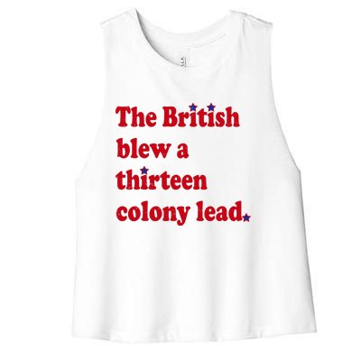 The British Blew A Thirteen Colony Lead Women's Racerback Cropped Tank