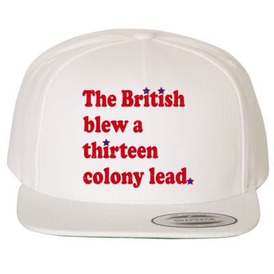 The British Blew A Thirteen Colony Lead Wool Snapback Cap