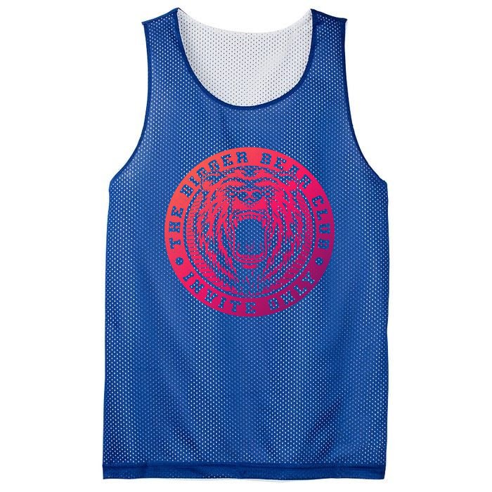 The Bigger Bear Club Mom Dad Nana Gift Mesh Reversible Basketball Jersey Tank