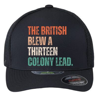 The British Blew A Thirteen Colony Lead Retro Vintage Flexfit Unipanel Trucker Cap