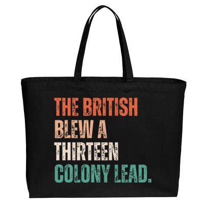 The British Blew A Thirteen Colony Lead Retro Vintage Cotton Canvas Jumbo Tote