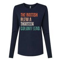 The British Blew A Thirteen Colony Lead Retro Vintage Womens Cotton Relaxed Long Sleeve T-Shirt