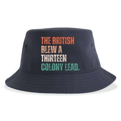 The British Blew A Thirteen Colony Lead Retro Vintage Sustainable Bucket Hat