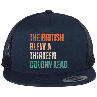 The British Blew A Thirteen Colony Lead Retro Vintage Flat Bill Trucker Hat