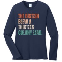 The British Blew A Thirteen Colony Lead Retro Vintage Ladies Long Sleeve Shirt