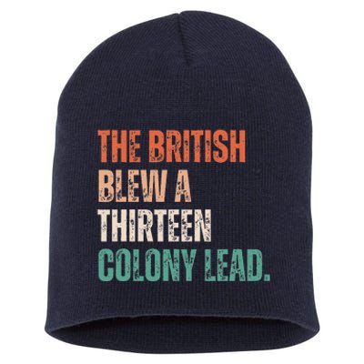 The British Blew A Thirteen Colony Lead Retro Vintage Short Acrylic Beanie