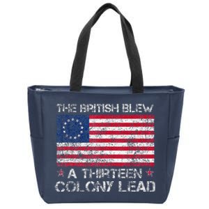 The British Blew A Thirteen Colony Lead Zip Tote Bag