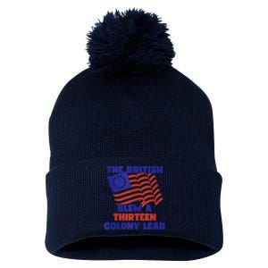 The British Blew A Thirteen Colony Lead Pom Pom 12in Knit Beanie