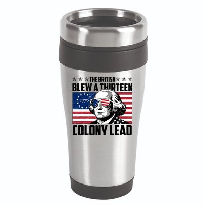 The British Blew A Thirteen Colony Lead George Washington 16oz Travel Tumbler