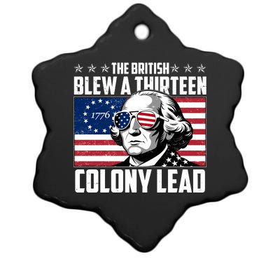 The British Blew A Thirteen Colony Lead George Washington Ceramic Star Ornament