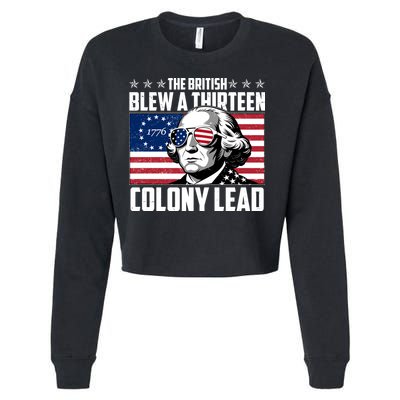 The British Blew A Thirteen Colony Lead George Washington Cropped Pullover Crew