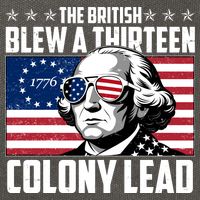 The British Blew A Thirteen Colony Lead George Washington Cotton Canvas Backpack