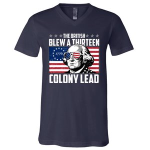 The British Blew A Thirteen Colony Lead George Washington V-Neck T-Shirt