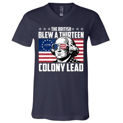 The British Blew A Thirteen Colony Lead George Washington V-Neck T-Shirt