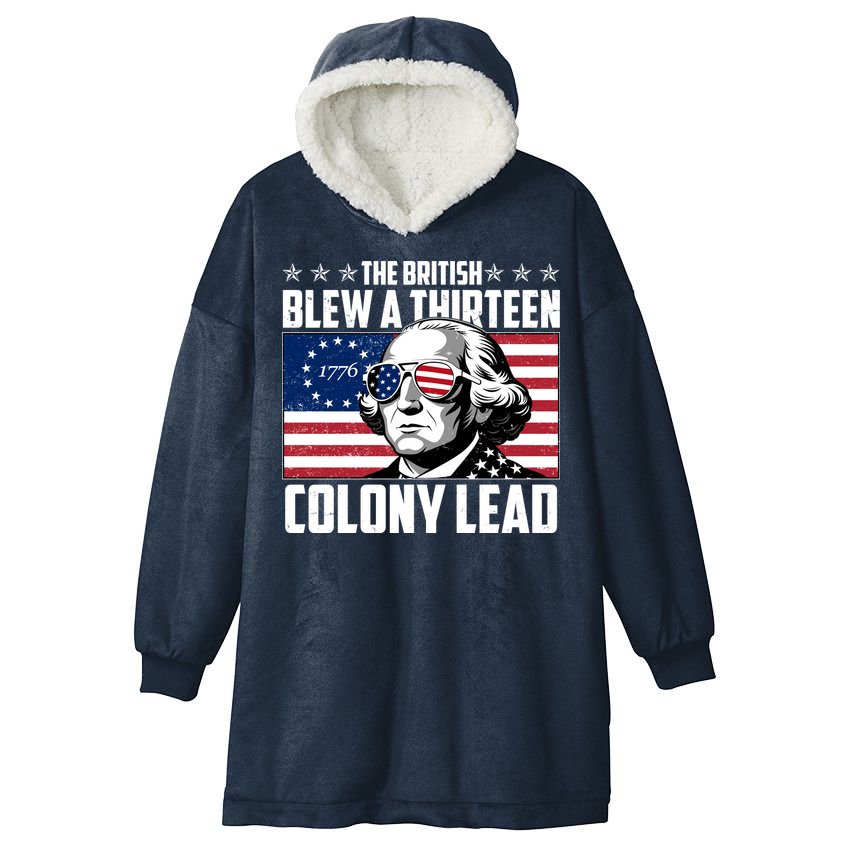 The British Blew A Thirteen Colony Lead George Washington Hooded Wearable Blanket