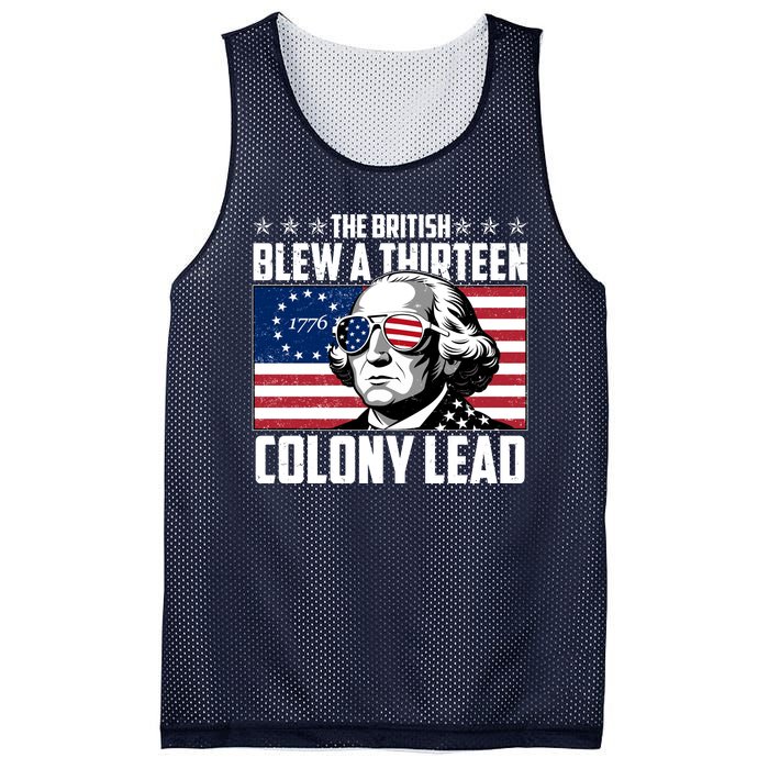 The British Blew A Thirteen Colony Lead George Washington Mesh Reversible Basketball Jersey Tank