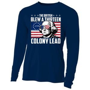 The British Blew A Thirteen Colony Lead George Washington Cooling Performance Long Sleeve Crew