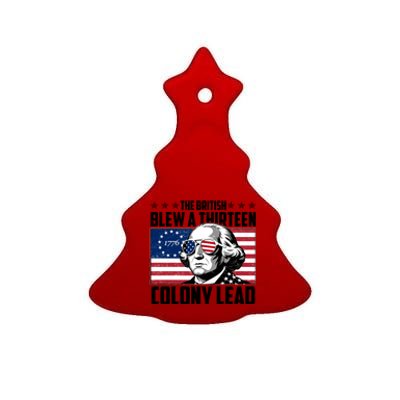 The British Blew A Thirteen Colony Lead George Washington Ceramic Tree Ornament