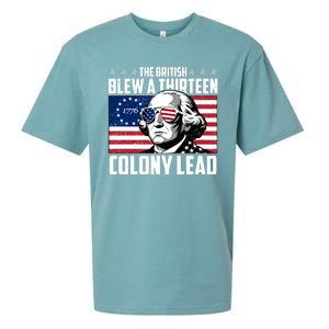 The British Blew A Thirteen Colony Lead George Washington Sueded Cloud Jersey T-Shirt