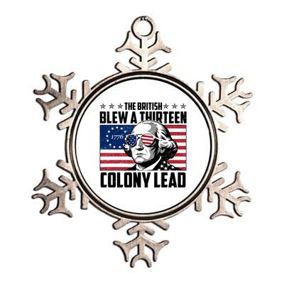 The British Blew A Thirteen Colony Lead George Washington Metallic Star Ornament