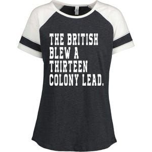 The British Blew A Thirteen Colony Lead Enza Ladies Jersey Colorblock Tee