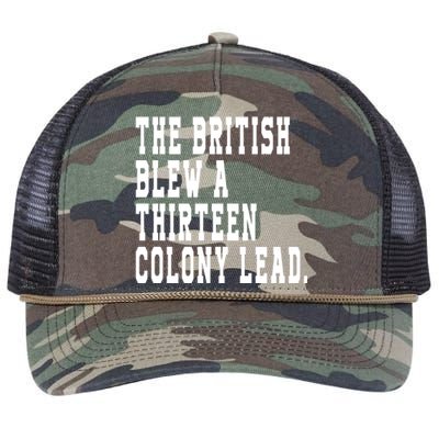 The British Blew A Thirteen Colony Lead Retro Rope Trucker Hat Cap