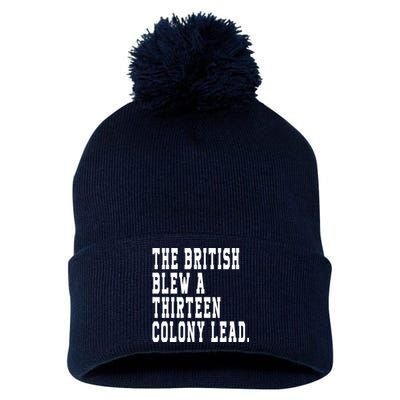 The British Blew A Thirteen Colony Lead Pom Pom 12in Knit Beanie