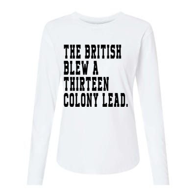 The British Blew A Thirteen Colony Lead Womens Cotton Relaxed Long Sleeve T-Shirt