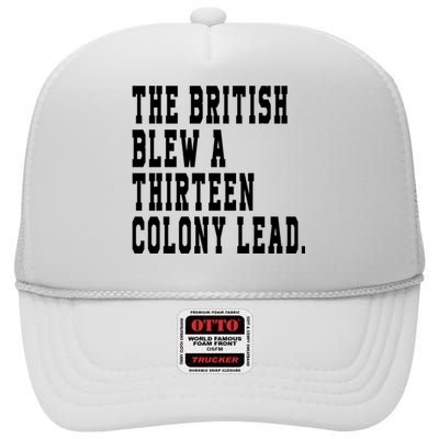 The British Blew A Thirteen Colony Lead High Crown Mesh Back Trucker Hat