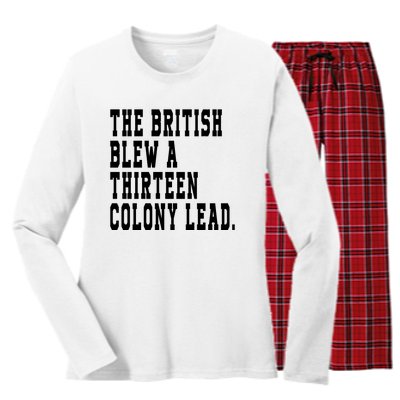 The British Blew A Thirteen Colony Lead Women's Long Sleeve Flannel Pajama Set 