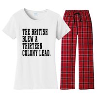 The British Blew A Thirteen Colony Lead Women's Flannel Pajama Set