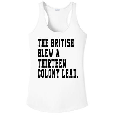 The British Blew A Thirteen Colony Lead Ladies PosiCharge Competitor Racerback Tank