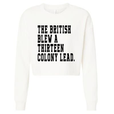 The British Blew A Thirteen Colony Lead Cropped Pullover Crew