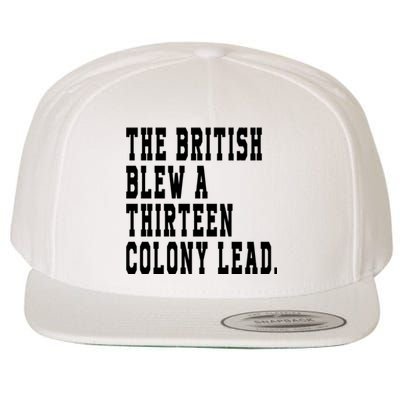 The British Blew A Thirteen Colony Lead Wool Snapback Cap