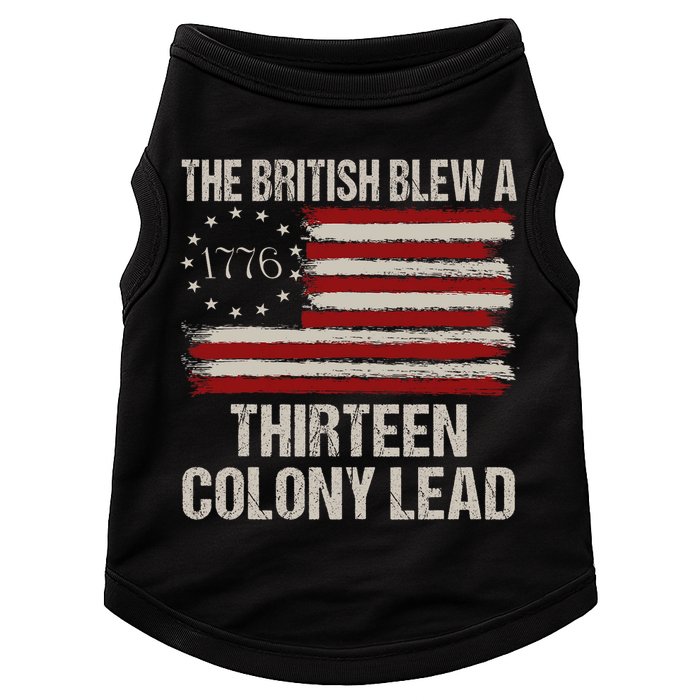 The British Blew A 13 Colony Lead Funny 4th Of July Vintage Doggie Tank