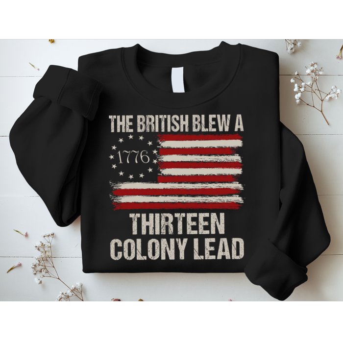 The British Blew A 13 Colony Lead Funny 4th Of July Vintage Sweatshirt