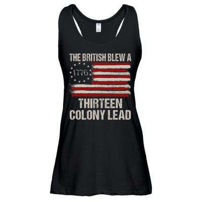 The British Blew A 13 Colony Lead Funny 4th Of July Vintage Ladies Essential Flowy Tank