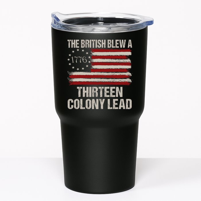 The British Blew A 13 Colony Lead Funny 4th Of July Vintage Tumbler
