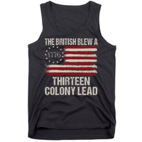 The British Blew A 13 Colony Lead Funny 4th Of July Vintage Tank Top