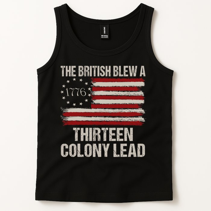 The British Blew A 13 Colony Lead Funny 4th Of July Vintage Tank Top