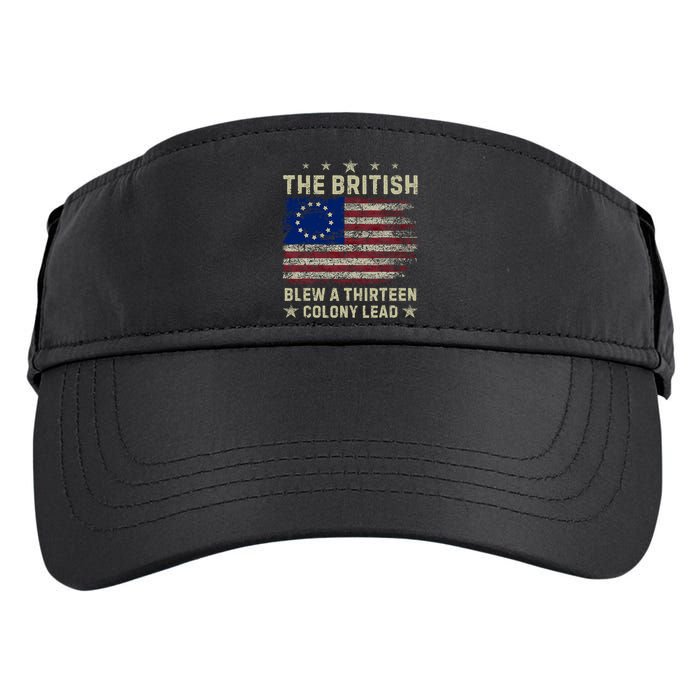 The British Blew A 13 Colony Lead Funny 4th Of July Funny Adult Drive Performance Visor